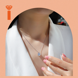 قلادة موسانيت VVS1 GRA مطلية بالذهب الأبيض من الفضة الإسترلينية عيار 925 للنساء بالجملة - Product Image 5