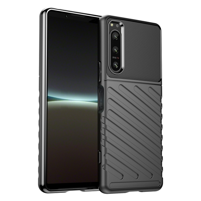Original for Sony Xperia 5 IV Thunderbolt Shockproof TPU Protective Phone Case(Black)