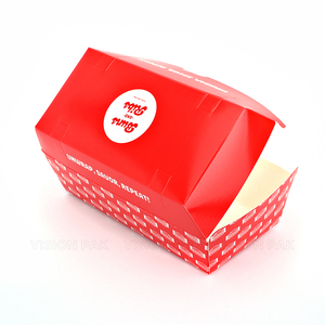 Boîte à hamburger biodégradable personnalisée en carton ondulé pour emporter, emballage alimentaire pour frites et sushis - Product Image 3