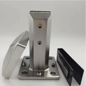 304 ו 316 נירוסטה מרובע זכוכית מרובעים קיר סנדוויץ 'קיר משמשים התקנת מעקות וקירות מדרגות - Product Image 5