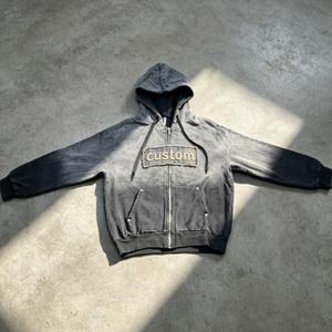 Sweat à capuche surdimensionné personnalisé pour homme, style streetwear, délavé à l'acide, effet usé, 100% coton épais, effet soleil éclairé - Product Image 6