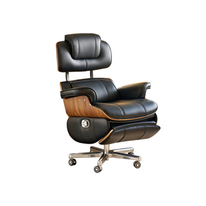 Chaise de bureau électrique ergonomique avec dossier et repose-pieds réglables, 360° °   Chaise de bureau pivotante pour le bureau à domicile et les cadres dirigeants - Product Image 6