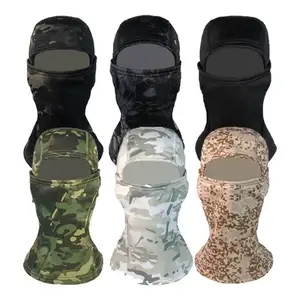 Inverno antivento ciclismo moto termico un foro Camo sci Fleece Warm passamontagna cappello Full face Cover Mask