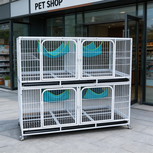 Multi-compartment <strong>Breeding</strong> <strong>Cage</strong> with Detachable Tray and Lockable Door, Suitable <strong>for</strong> <strong>Animal</strong> Shelters and Pets - Product Image 5