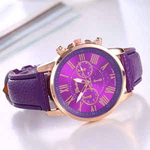 Reloj al por mayor de estilo clásico popular, reloj con correa para mujer, <span class=keywords><strong>piel</strong></span> de cuarzo Geneva con escala de reloj de moda para mujer - Product Image 4