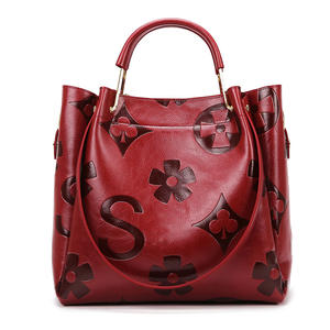 Nouveau sac à main seau vintage pour femme avec fermeture éclair embossée, bandoulière, grande capacité, pour usage quotidien - Product Image 6