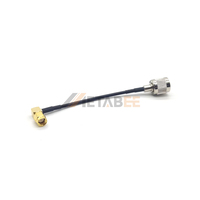 Câble coaxial RF TNC mâle droit vers RP SMA à angle droit, faible perte, assemblage de câble RG174, application industrielle