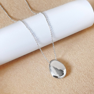 FOXI Minimalist Silver Plated Brass Pendant Necklace Cross <b>Chain</b> Unisex Everyday Wear Gift - Product Image 2