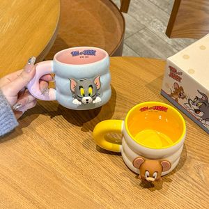 Tazza in Ceramica con Motivo Gatto <span class=keywords><strong>e</strong></span> Topo, Design Cartoon, Originale <span class=keywords><strong>e</strong></span> Autorizzato, Alta Qualità Cromatica, Carina, per Caffè <span class=keywords><strong>e</strong></span> Colazione Femminile - Product Image 2