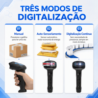 Escáner de Código de Barras 2D Inalámbrico Xincode, Lector de Códigos QR, Compatible con IOS, Android, Windows, para Punto de Venta, Control de Inventario, Boletos