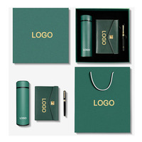 Coffret cadeau d'affaires de luxe pour hommes, 5 en 1, pour cadeaux promotionnels, comprenant un sac, une boîte, un carnet, un stylo et une bouteille
