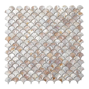 Mosaico di madreperla trasversale di lusso delle mattonelle delle coperture della squame di pesce del Fan del bagno - Product Image 3