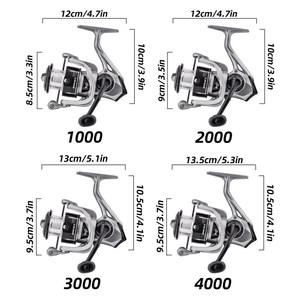 Moulinet de pêche spinning WildTrek 1000-4000, rapport de transmission 5.2:1, bobine en alliage CNC, démontage rapide, pour droitier, protection de ligne - Product Image 2