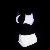 Mini-jupe réfléchissante KT pour femmes, élégante et sexy, robe-jupe irisée pour soirée et natation