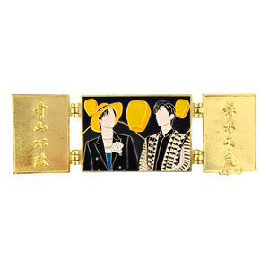 Tùy Chỉnh Mở Và Đóng Bản Lề Ve Áo Pins Kim Loại Kẽm Hợp Kim Bản Lề Mềm Men Phù Hiệu - Product Image 2