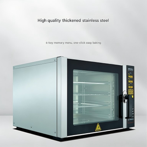 Horno de Convección Eléctrico de Cuatro Bandejas con Circulación de Aire Caliente y Sistema de Pulverización, Horno Comercial con Temporizador para Hornear - Product Image 4