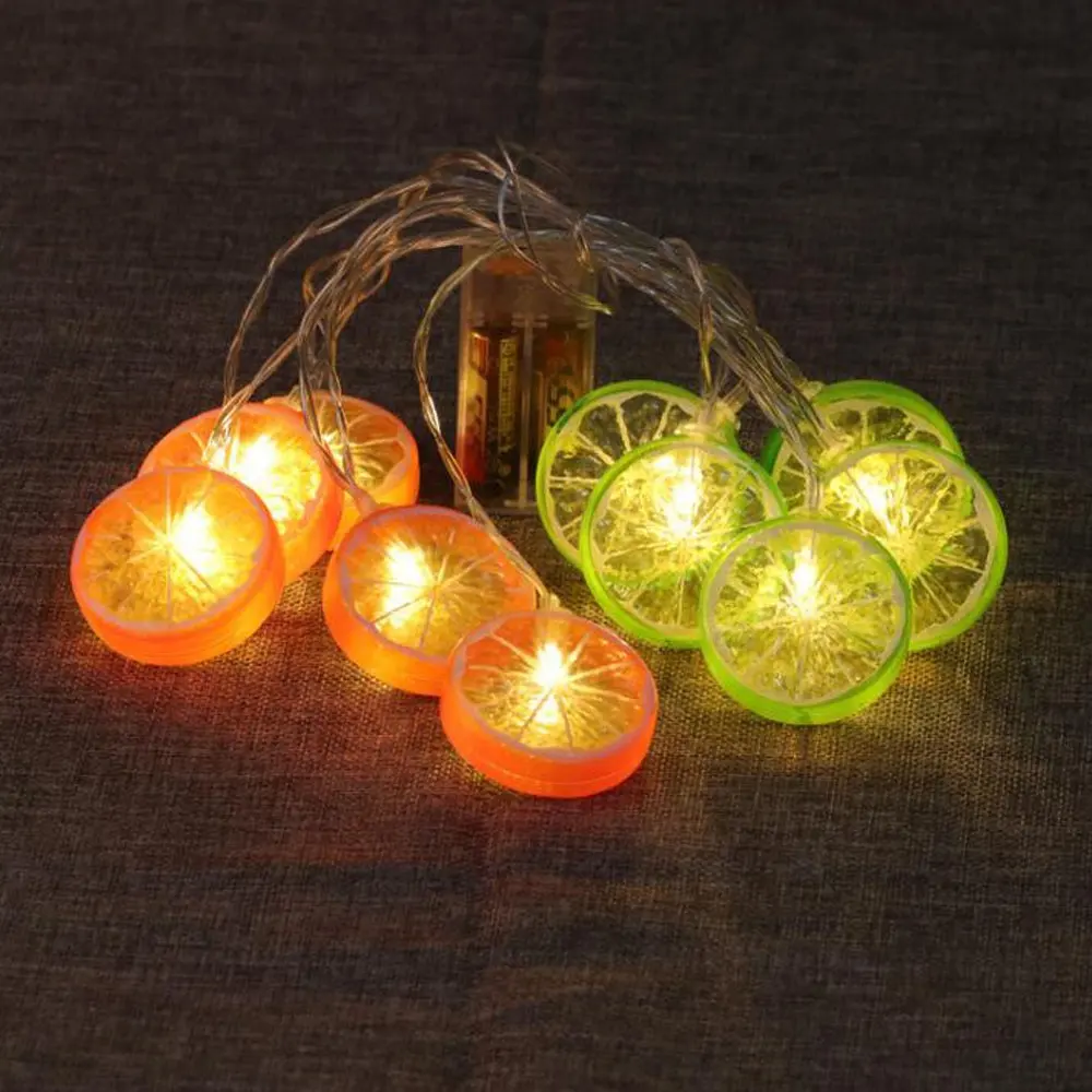 Divertenti luci a forma di pezzo di limone a forma di stringa luci Decorative per feste a LED