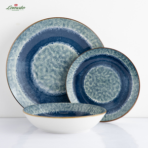 Ensemble de vaisselle écologique de style nordique assiettes et bols imprimés en céramique pour les repas à l'hôtel et à la maison - Product Image 5