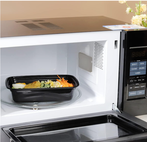 Bán buôn xách tay màu đen 1 ngăn bữa ăn chuẩn bị thực phẩm lưu trữ <span class=keywords><strong>container</strong></span> <span class=keywords><strong>PP</strong></span> Bento hộp có thể tái sử dụng nắp lò vi sóng máy rửa chén an toàn - Product Image 6