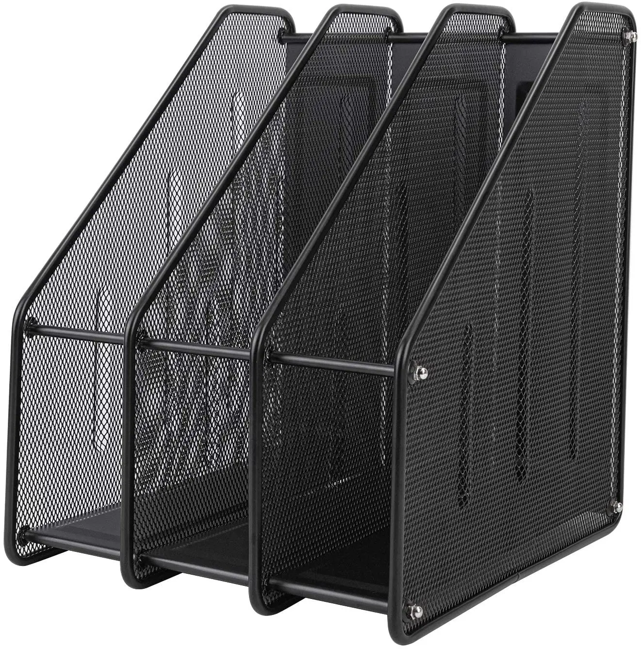 Factory hot sale high quality File Organizer metal  mesh  file rack compartment stationery metal Desk Organizer