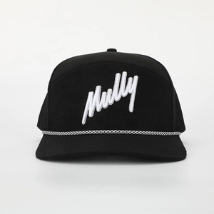Custom Embroidery Logo <b>Waterproof</b> Unisex Polyester 6 Panel High Quality Sport Hat Black Laser Cut Hole Rope Baseball <b>Cap</b> - Product Image 2