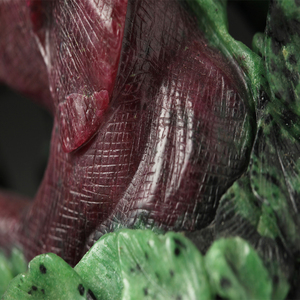 Top Notch สุดหรูทับทิม Zoiness 195*180*150มิลลิเมตรช้างแกะสลักประติมากรรมอัญมณีธรรมชาติงานฝีมือสำหรับธุรกิจของขวัญ - Product Image 4