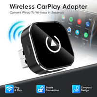 Adaptador Inalámbrico 2 en 1 CarPlay y Android Auto Directo de Fábrica con Botón WiFi para Autos con CarPlay Cableado