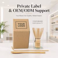 Vente en gros OEM de fouets à matcha en bambou faits à la main au Japon, marque privée, avec boîte personnalisée