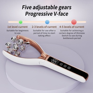 Appareil de massage facial vibrant pour le soin de la peau, outil amincissant micro-courant, lifting du visage, rouleau facial anti-rides et liftant - Product Image 4