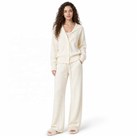 Vente en gros de vêtements pour femmes, ensemble deux pièces en tricot à boutons d'hiver personnalisé ODM, vêtements pour femmes, hauts pour femmes, vêtements de créateurs