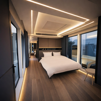 Capsule spatiale isolée et étanche, hôtel capsule préfabriqué et villa mobile avec salle de bain, kit de cabane en bois préfabriquée