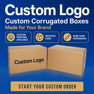 Cajas de Cartón Corrugado con Logotipo Personalizado, Cajas de Envío Impresas, Embalaje de Tamaño Personalizado para Envíos de Marca - Product Image 1