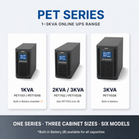 UPS 2kVA dengan Baterai Internal Frekuensi Tinggi Konversi Ganda Online untuk Rak IT