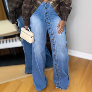0229 Cross-border Independent Station Nouveauté 2026 Jeans droits robustes à design multi-boutons - Product Image 4