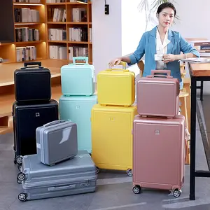 3pcs套装旅行包行李箱定制标志旅行包套装行李箱拉链图案定制PC行李箱