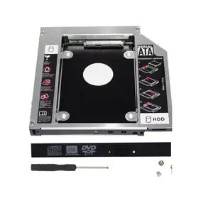 Alüminyum 2.5 inç sata3 SSD sabit disk adaptör cd/dvd-rom optik bay dizüstü ikinci HDD Caddy