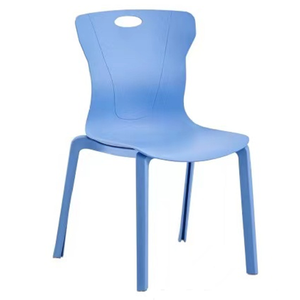 Modern Plastic <b>Dining</b> <b>Chair</b> with <b>Stackable</b> Design Armless Backrest Green cushion Seat optional Wood Legs restaurant use - Product Image 5
