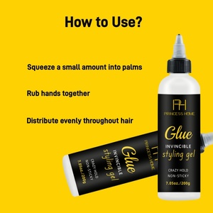 Gel pour les cheveux sans alcool à séchage rapide de marque privée pour les femmes noires tresses Edge Control Gel coiffant pour les cheveux bouclés 200ML - Product Image 5
