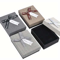24 pièces/12 pièces haut de gamme élégant nœud papillon tissu emballage cadeau bijoux Bracelet boîte