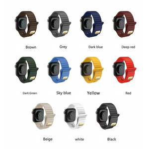 Correa de silicona para reloj inteligente, banda de goma para Apple <span class=keywords><strong>iWatch</strong></span> 7, <span class=keywords><strong>8</strong></span> SE, 38MM, 40MM, 42MM, 44MM, 20MM, 22MM, <span class=keywords><strong>precio</strong></span> al por mayor - Product Image 6