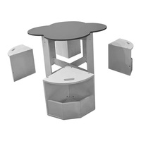 Ensemble table et chaises pour enfants de maternelle en MDF, style moderne et simple, avec table rectangulaire pour l'étude et les jeux et quatre chaises