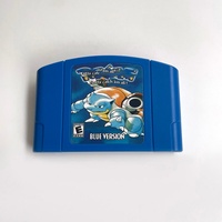 Cartouche de jeu filaire version américaine bleue, cristal, rouge, argent, jaune, verte, dorée avec boîte de rangement pour N64