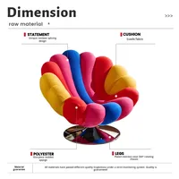 Canapé simple design moderne chaise pivotante tendance anémone arc-en-ciel de loisirs pour petit appartement salon ou balcon canapé paresseux