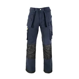 Multi-functional tool pockets knee patch cargo pants men work trousers