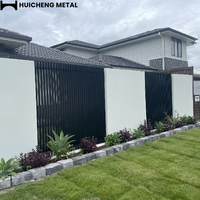 Panneaux métalliques décoratifs en aluminium pour clôture de jardin, à ventilation 3D, fixation personnalisée, pour l'intimité, à lattes hautes de 6 et 8 pieds, thermolaqués