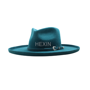 Chapeau Fedora à <span class=keywords><strong>large</strong></span> bord en <span class=keywords><strong>feutre</strong></span> de laine pure, unisexe, avec ruban réglable, idéal pour l'extérieur – Vente directe usine - Product Image 1