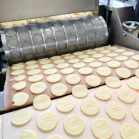 Ligne de production automatique de biscuits et de craquelins EMIN pour petites entreprises, mélange de pâte, formage, cuisson, refroidissement, 220/380V, garantie 1 an
