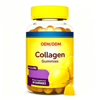 Gummies au collagène aromatisées au citron, marque privée OEM/ODM : Compléments vitaminiques pour adultes, Gummies beauté, Vente directe usine