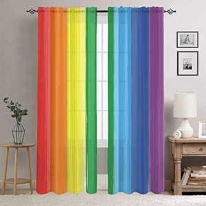 <span class=keywords><strong>Tende</strong></span> per finestra con stampa di vernice color <span class=keywords><strong>arcobaleno</strong></span> 54W X 63L pollici - Product Image 2