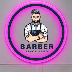 Enseigne au néon personnalisée pour salon de coiffure, logo lumineux, enseigne au néon LED personnalisée pour salon de coiffure, art mural personnalisable - Product Image 1
